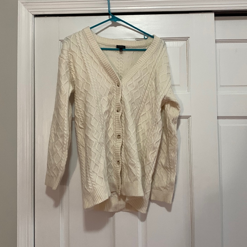 Small Talbots cream wool cardigan